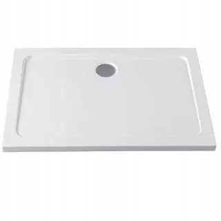 Sprchová vanička obdĺžniková 120 × 90 ST04C Biela so sifónom 5cm nízka